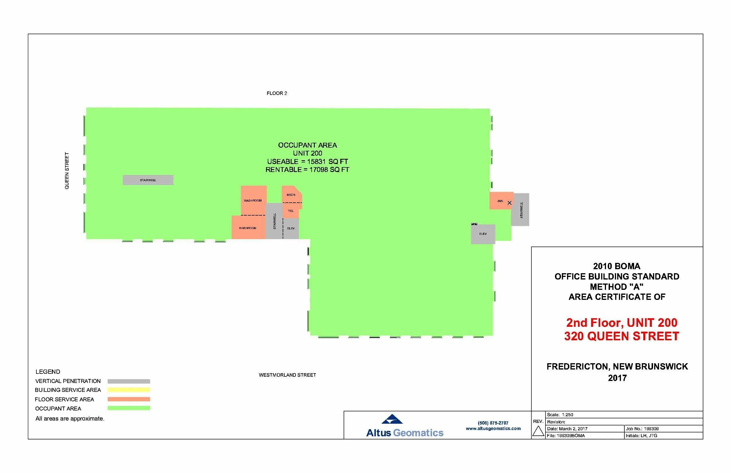 Floor Plan for Office Space on Lease, 320 Queen Street Second Floor, downtown Fredericton, New Brunswick Floor Plan for office space on lease on Second Floor of 320 Queen Street, downtown Fredericton, New Brunswick