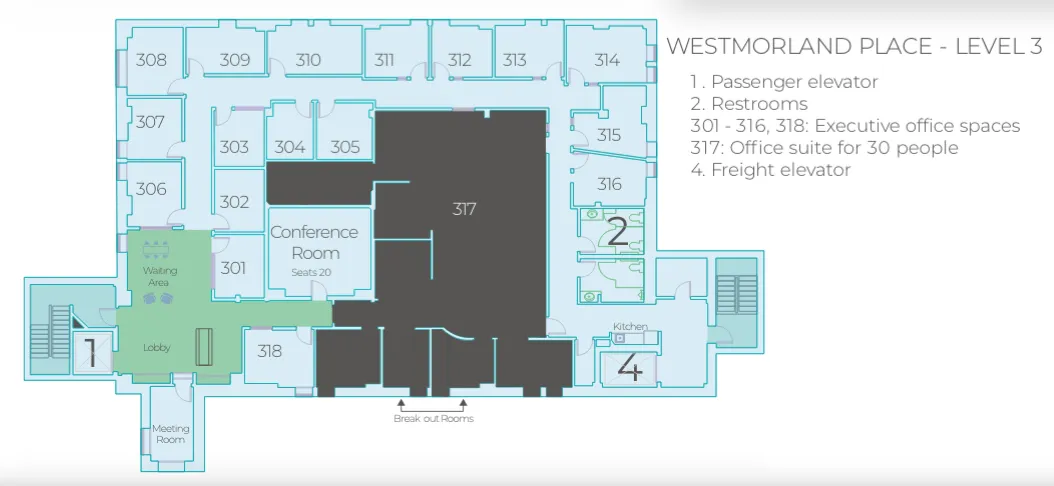 Floor Plan for Office Space on Lease at Westmorland Place Level Three on 82 Westmorland Street, downtown Fredericton, New Brunswick Floor Plan for office space on lease on Level Three of Westmorland Place at 82 Westmorland Street, downtown Fredericton, New Brunswick